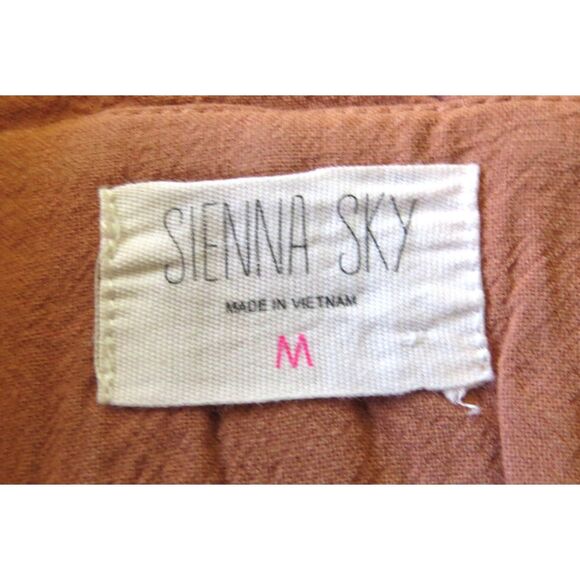 Sienna Sky Women's Capri Jumpsuit  Terra Cotta  Medium  EUC - Picture 5 of 7